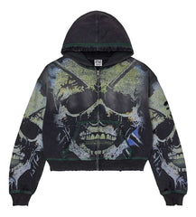Vale Forever Grave Digger Zip Up Hoodie Black