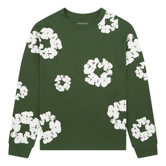 Denim Tears Cotton Wreath Green Long Sleeve Tee