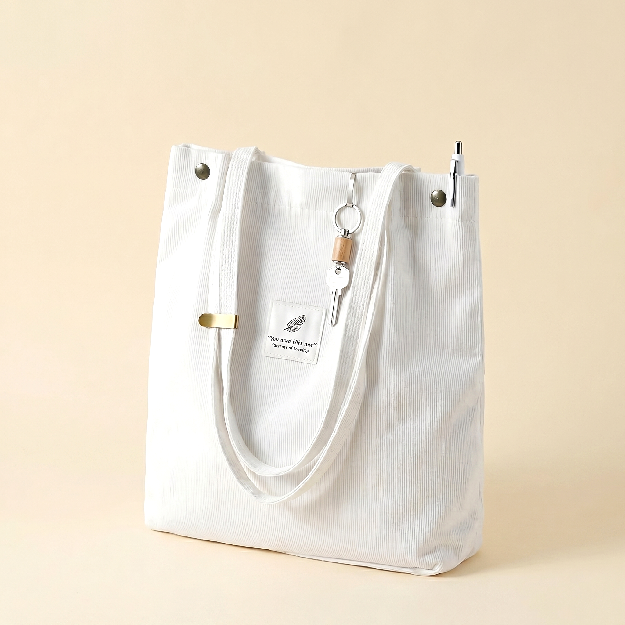 Soft Corduroy Everyday Tote (6 Colors)
