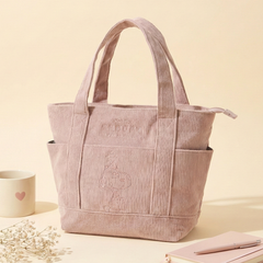 Peanuts Snoopy Corduroy Tote Bag - I Woke Up This Cute (4 Colors)