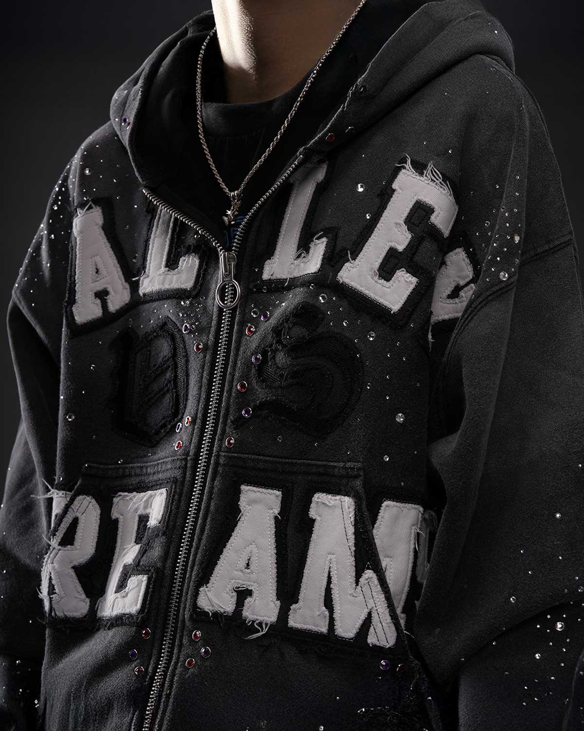 Vale Forever Classico Zip Up Hoodie Black