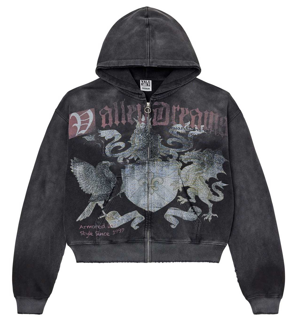 Vale Forever Vendetta Zip Up Hoodie Black