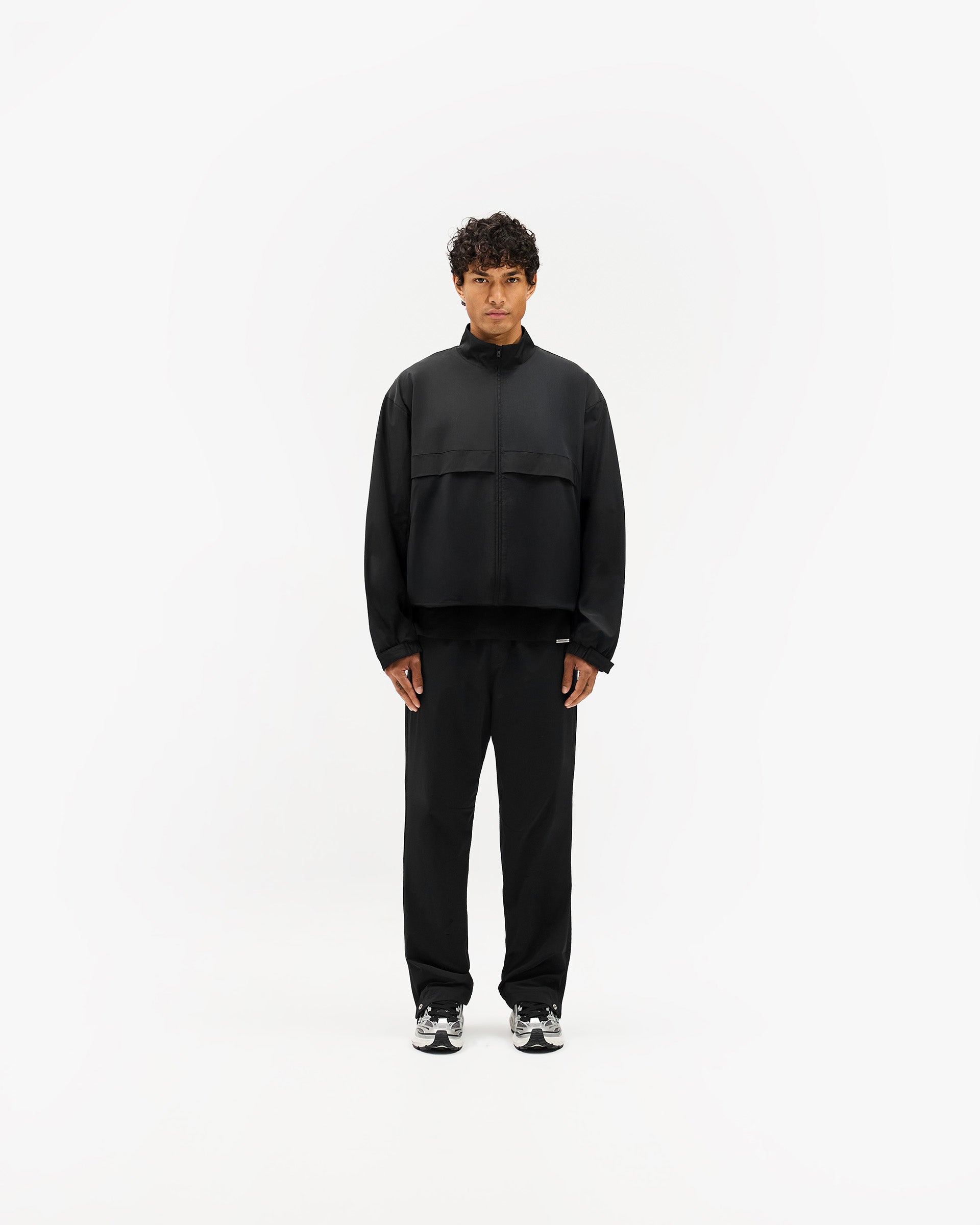 Initial Nylon Track Pant - Black